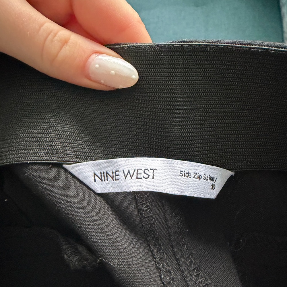 Nine West Black Side-Zip Pants